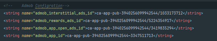 Changing AdMob IDs