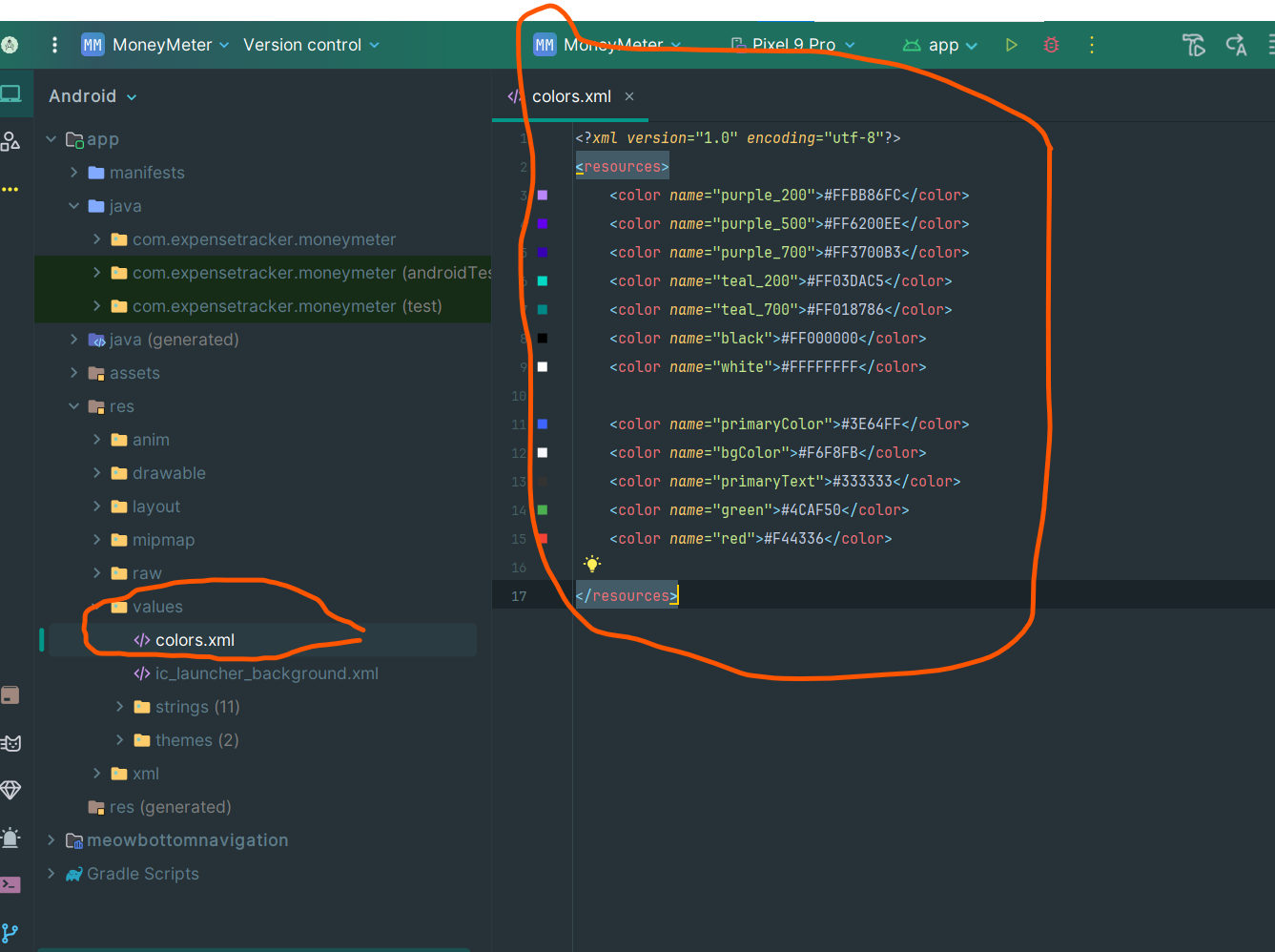 Changing app colors